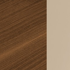 Nogueira+MDF / Cor Natural+Lacado Bege Brilho  (Foto)