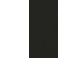 MDF / Lacado Branco + Preto Mate