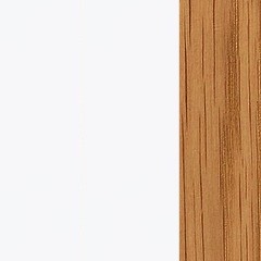 MDF / Lacado Branco Mate + Carvalho Natural  (Foto)