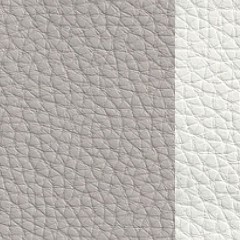 Sintético Cinza + Branco nos Puffs