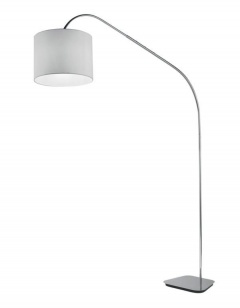 Estrutura Cromada + Abajur Branco 