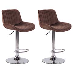 Pé Cromado + Veludo Castanho | 4251756476168/320600