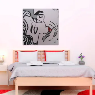 O amor nunca sai de moda! Celebre o amor com esta obra de arte Pop Art em seu lar!