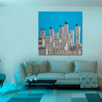 A beleza dos edifícios criados pelo homem combinada com o azul profundo do céu, resultando em uma obra de arte única!