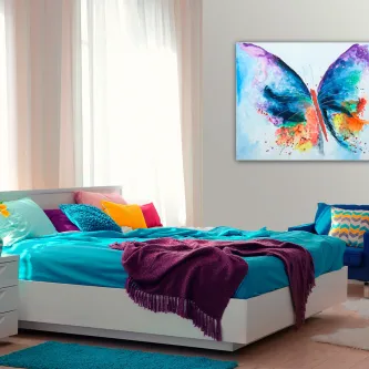 A beleza da vida é como o voo de uma borboleta colorido e único. Inspire-se com este belo quadro.