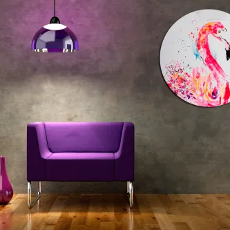 A beleza da dança flamenca em uma forma redonda, com o brilho e a vibração das cores deste quadro. Uma explosão de energia e arte!