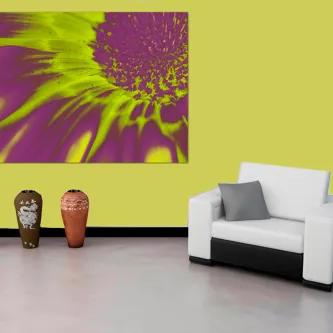 A beleza das flores amarelas se manifesta de forma inovadora nesta obra digital. Uma pintura que nos faz sonhar.