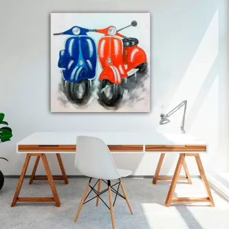 A cor que dá vida a qualquer manhã: azul e laranja são a combinação perfeita para o meu quadro de motocicleta!
