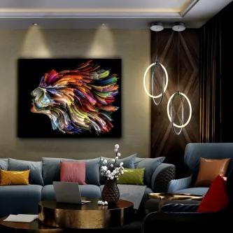 Esta obra é uma homenagem à beleza e harmonia das cores. Uma explosão de vida na tela, numa mistura de tons vibrantes e contrastantes.