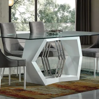 Mesa de Jantar Linhas de Vidro
