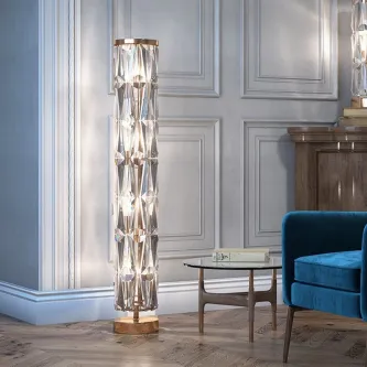 A luz deste candeeiro de pé Puntes é o toque final para a decoração da sua casa. Ilumine o seu espaço com estilo e elegância.