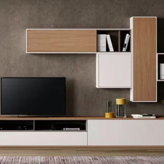 A estante TV Enkel 01 é a solução ideal para quem procura um design moderno e adaptável às suas necessidades. Possui uma estrutura resistente e leve, além de vários compartimentos.
