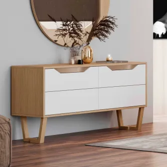A cómoda Luca New oferece um estilo elegante e moderno para o seu espaço. Combina a beleza da madeira com as linhas contemporâneas, criando uma atmosfera única na sua casa.