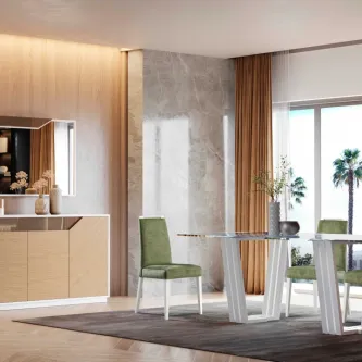 A sala de jantar Luca Lux transforma o seu lar num espaço sofisticado e moderno para desfrutar com a família e amigos.