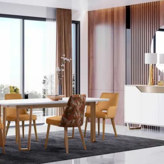 A Sala de Jantar Luca New é a escolha ideal para criar o ambiente perfeito para o seu lar.