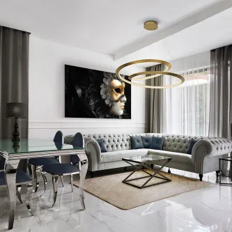 O candeeiro Eternity Big é ideal para dar um toque de modernidade a qualquer quarto. Uma luz aconchegante para relaxar e desfrutar.