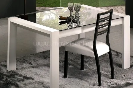 Mesa de Jantar Amorvita com Vidro
