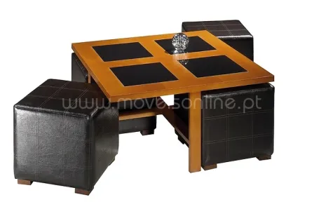 Mesa de Centro Squadratty com vidros