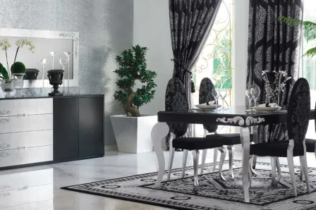 Sala de Jantar Luxus com Folha de Prata