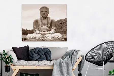 Quadro Buda Prateado
