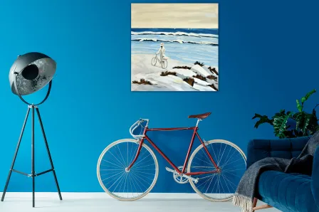 Quadro Bicicleta na Praia