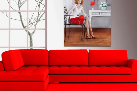 Quadro Figura Feminina Sentada