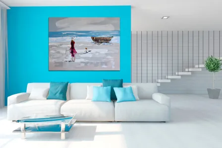 Quadro a Sós na Praia