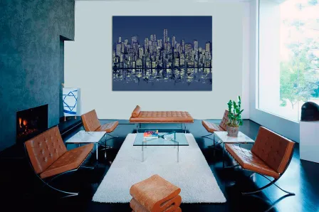 Quadro Nova York a Azul