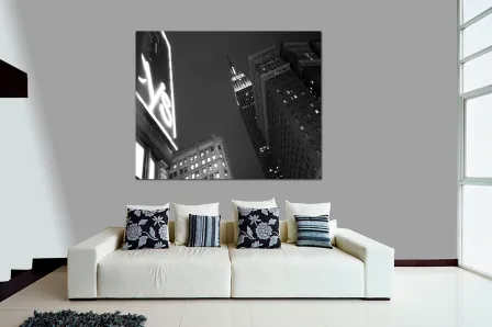 Quadro Empire State Preto Branco