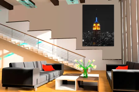 Quadro Empire State Iluminado