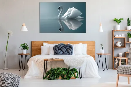 Quadro Reflexo de Cisne