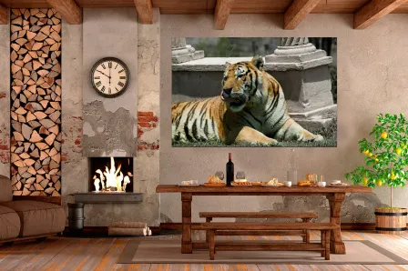 Quadro Tigre entre Colunas