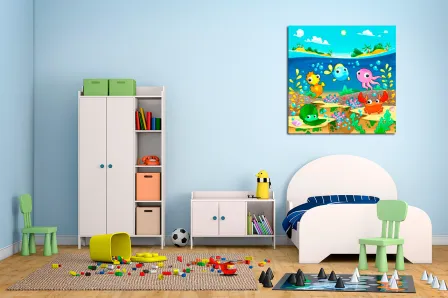 Quadro Mar Colorido 
