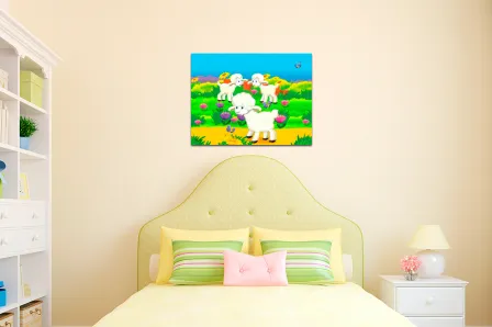 Quadro Três Ovelhinhas 