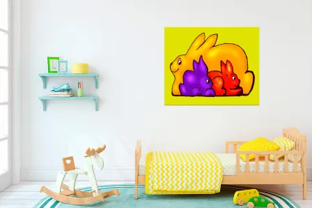 Quadro Coelhinhos 