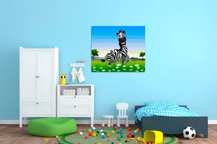 Quadro Zebra Feliz 