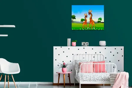 Quadro Par de Girafas 
