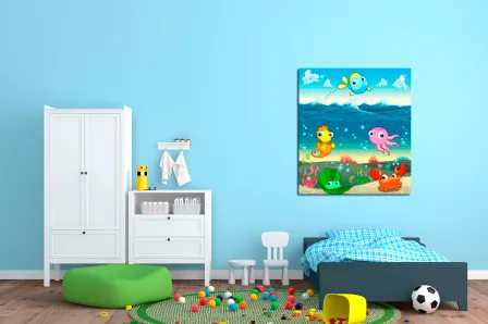 Quadro Bebés Marinhos 