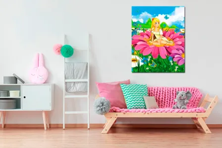 Quadro Menina em Flor