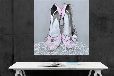 Quadro Sapatos Rosa