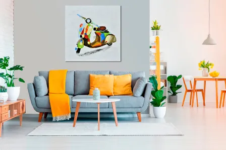 Quadro Vespa Colorida 2