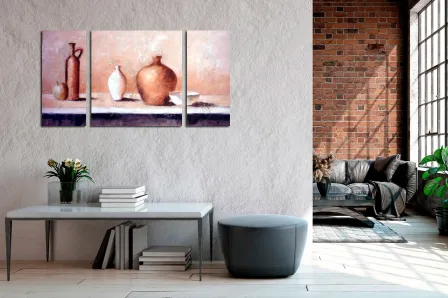 Quadro Jarrinhas Castanhas