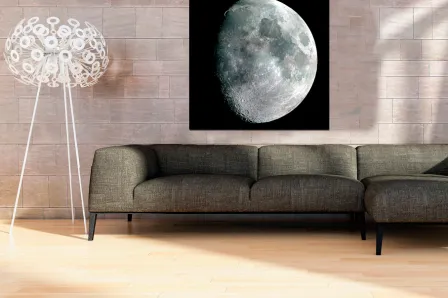 Quadro Lua a Preto e Branco