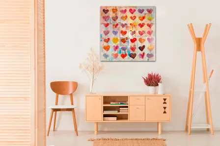 Quadro Múltiplos Corações
