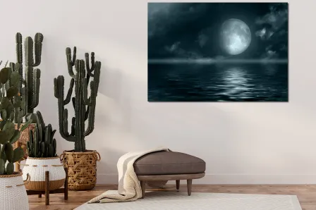Quadro Lua e Mar