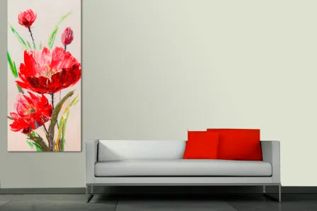 Quadro Flores Vermelhas 