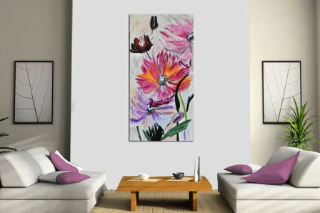 Quadro Flores Rosa