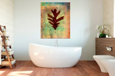 Quadro Folha Recortada a Castanho 