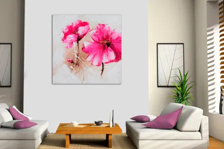 Quadro Pétalas Rosadas