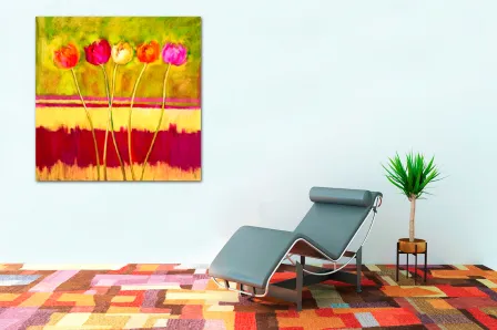 Quadro 5 Amigas Floridas